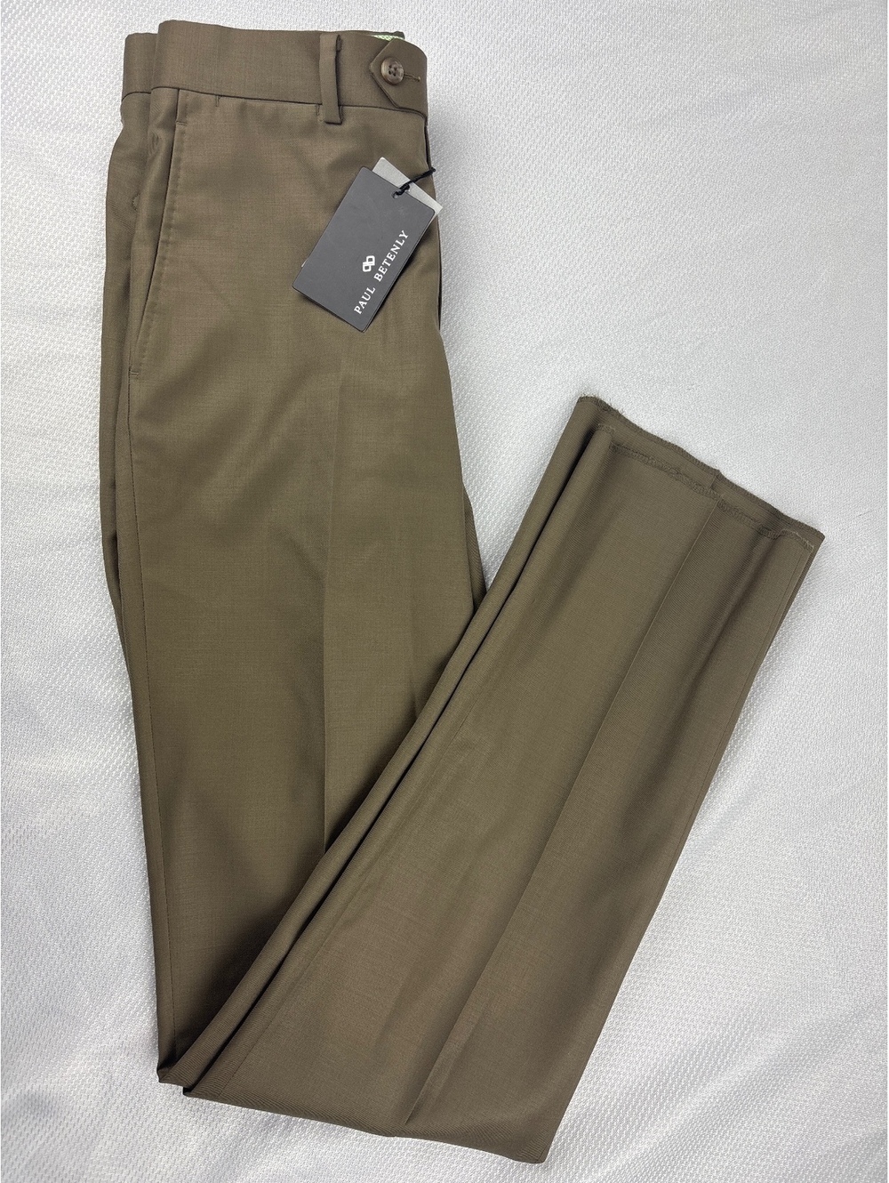 Paul Betenly Vantage 100% Wool Florence Khaki Dress Pants Slacks Men’s 30 NWT